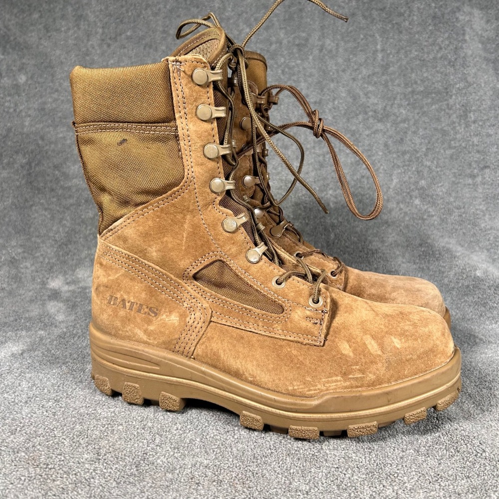 Bates Tactical Boots Tan Suede Vibram Composite Toe EH  Mens 9 M E77701